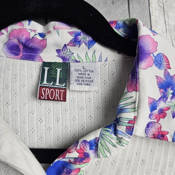 Vintage 80s LL Sport Womens Polo Large - Picture 2 of 6